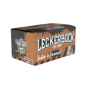 Leckerbock Vodka+Karamell Partybox mit 20 Klopfern