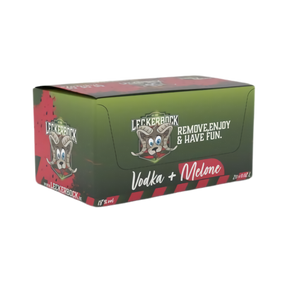 Leckerbock Vodka+Melone Partybox mit 20 Klopfern